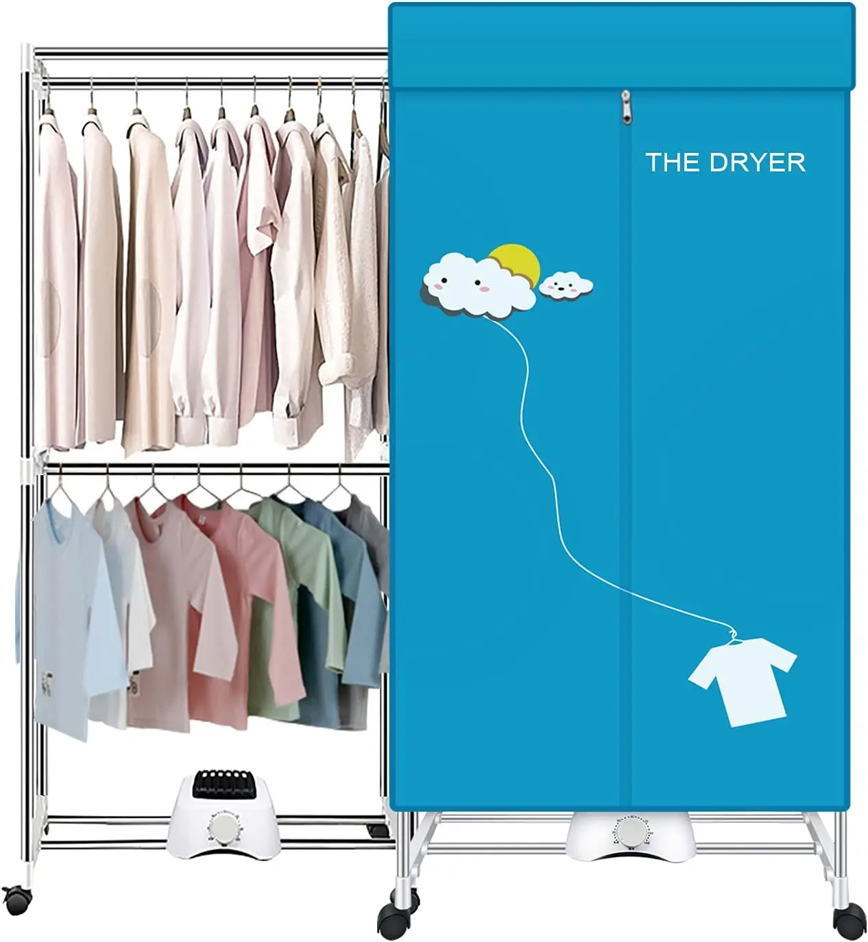 

Dryer,110V 1000W Clothes Dryer Machine Double layer Stackable Clothes Drying for Apartments, RV,Laundry,and More