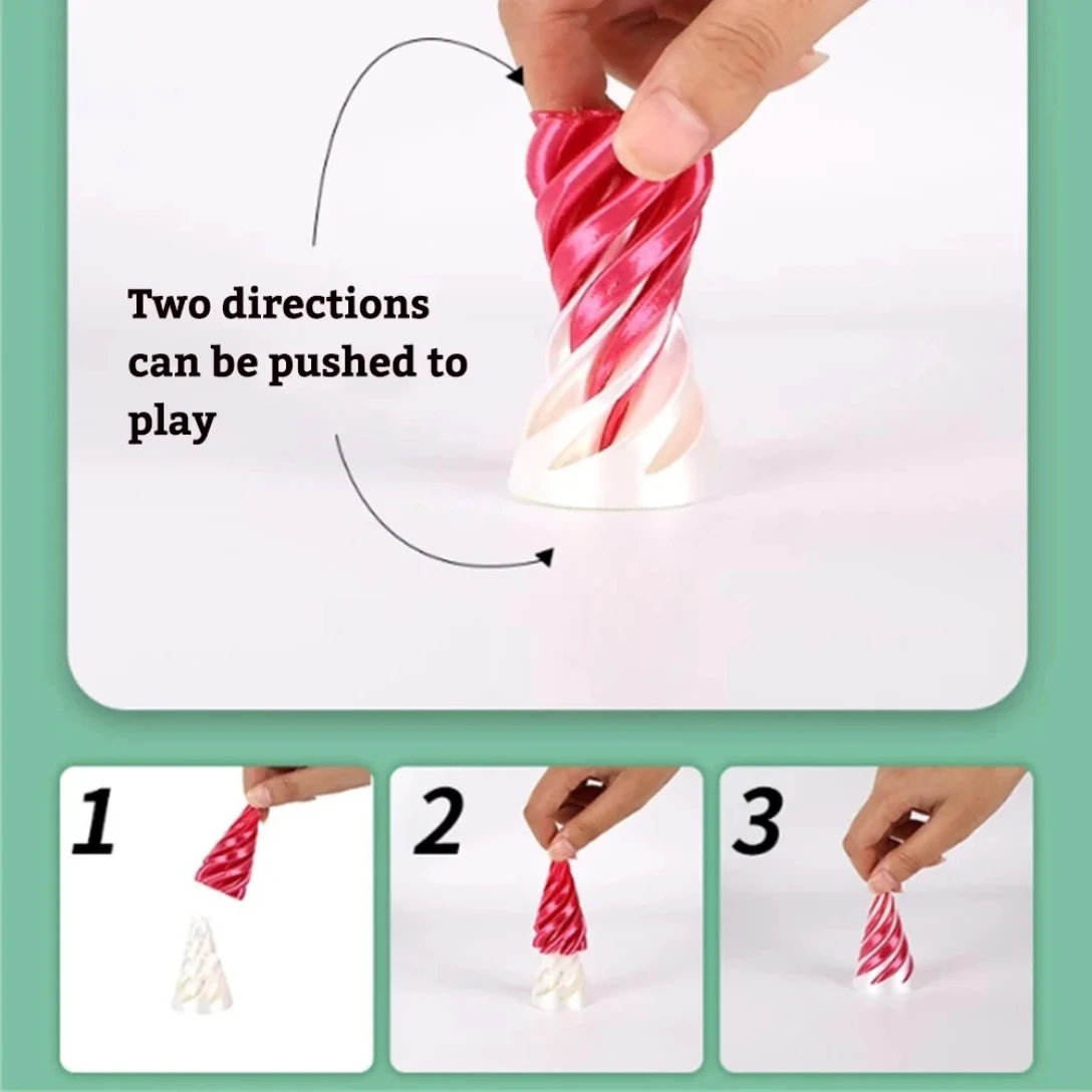 NBNB 3D печатная игрушка-спиральный конус Непосудимая пирамида Прошитая скульптура