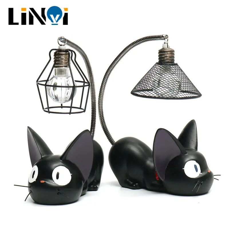 

Small Cat Night Light Cartoon Ornaments Collection Children Kid Bedside Reading Table Night Lighting Lamp Deocr Gift