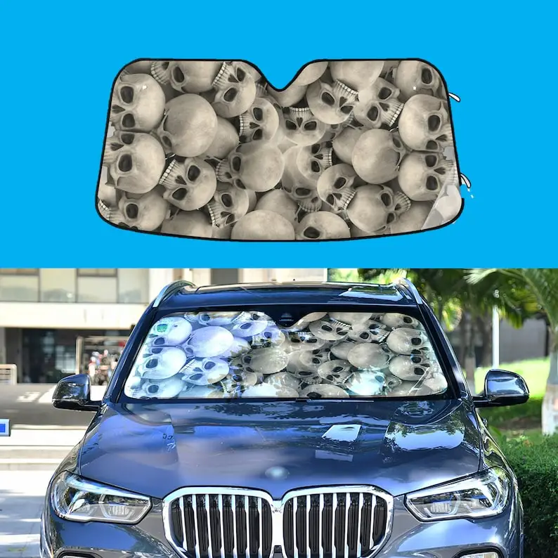 

Custom Car Auto Sun Shade, Personalized Windshield Car Accessories, Auto Protector Window Visor Screen Decor, Custom Made Auto P