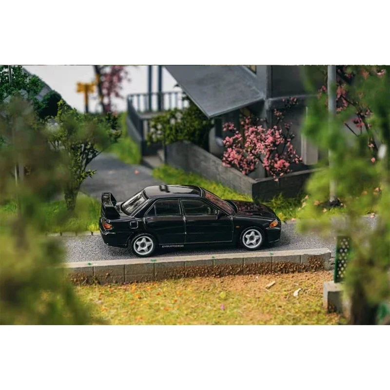 1:64 TW Lancer GSR Evolution III черная литая диорама модель автомобиля коллекция миниатюрные