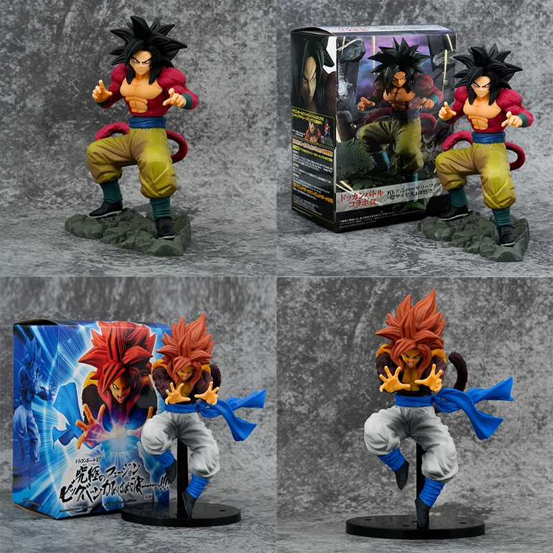 

21cm Dragon Ball Anime Figure Super Saiyan Son Goku Vegeta IV Bejīta Yonsei Action Figure Collectible Model Toy Car Ornaments