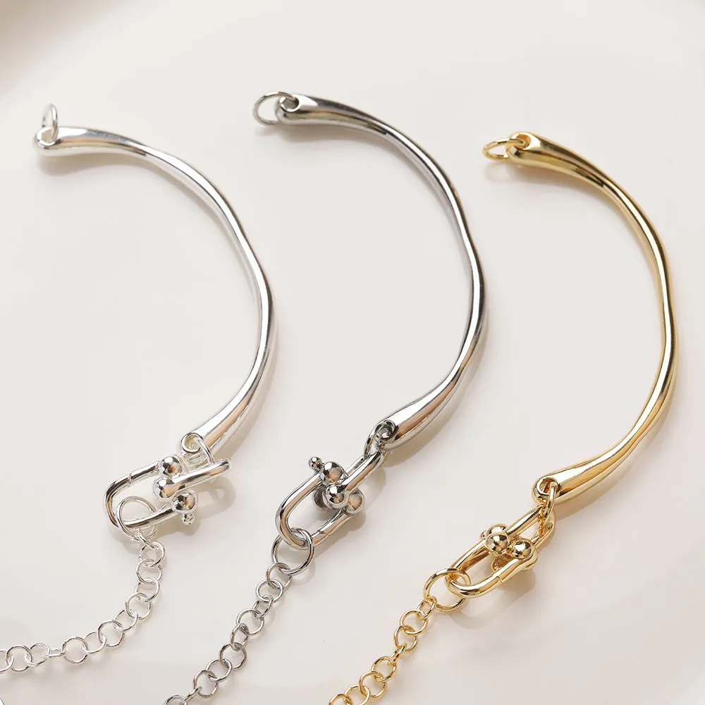 1 шт. 14 К позолоченный латунный браслет цепочка для изготовления ювелирных