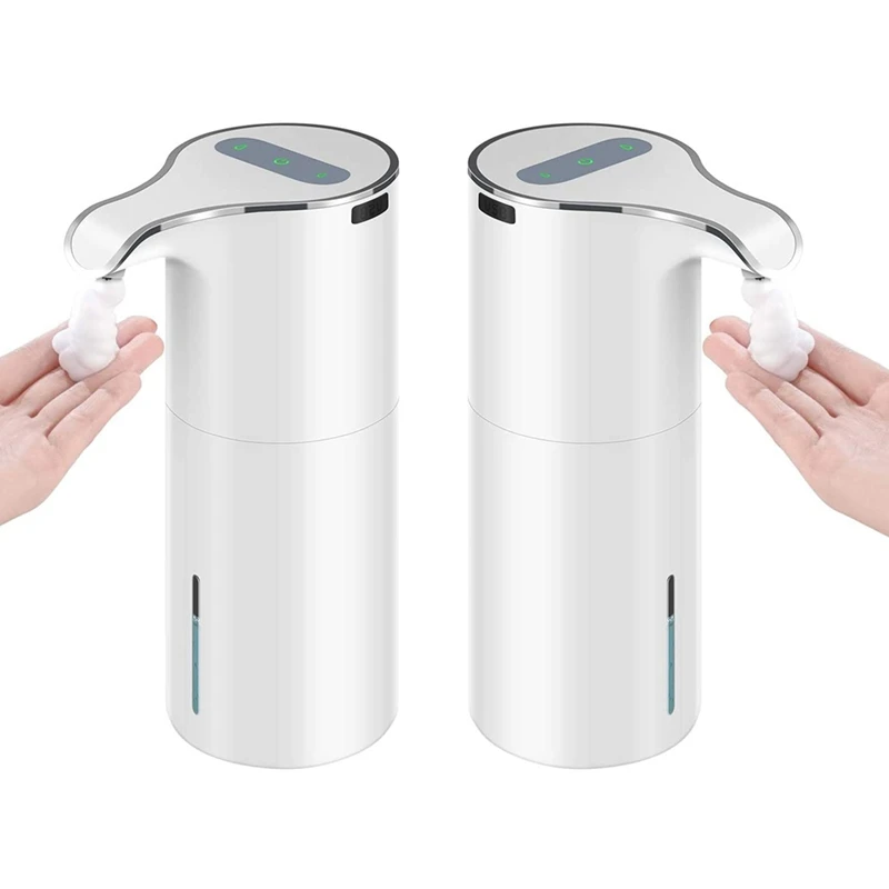 

Hot 2X 15Oz/450Ml Automatic Soap Dispenser Touchless Foaming Soap Dispenser - Waterproof Foam Soap Pump Dispenser