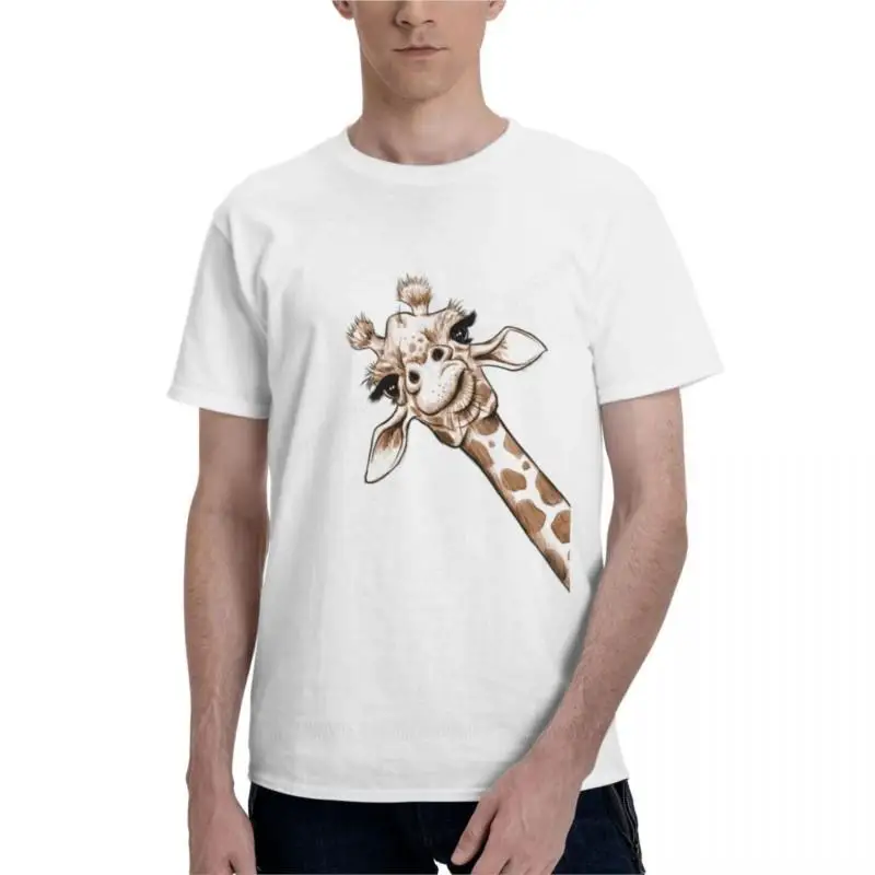 

Cotton man t-shirts Sketch Giraffe Art Classic T-Shirt black t shirts t shirts men brand tshirt male tops