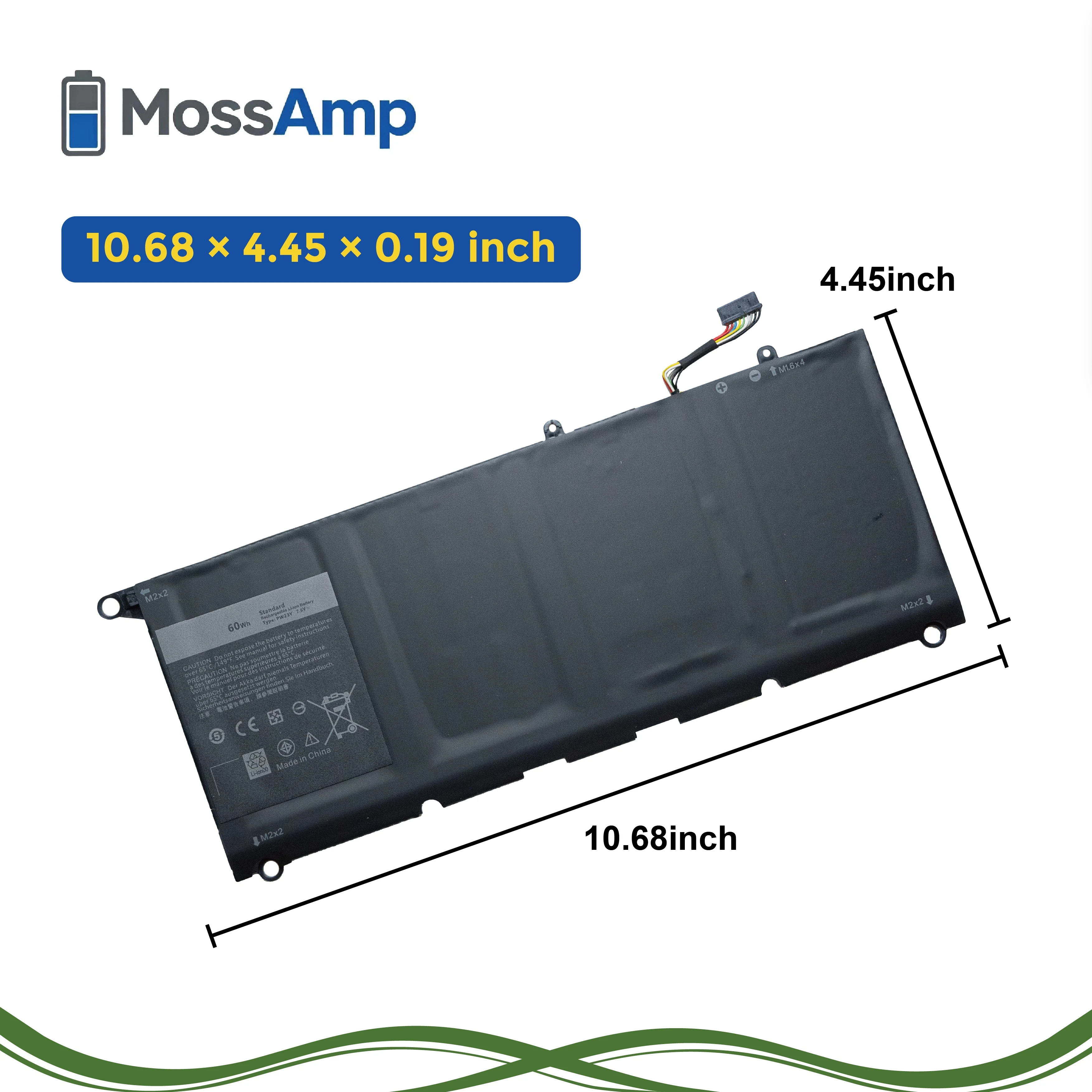 Фото Аккумулятор для ноутбука MossAmp 7.6V 60WH PW23Y для XPS 13 9360 P54G002 TP1GT RNP72 0RNP72 0TP1GT №4