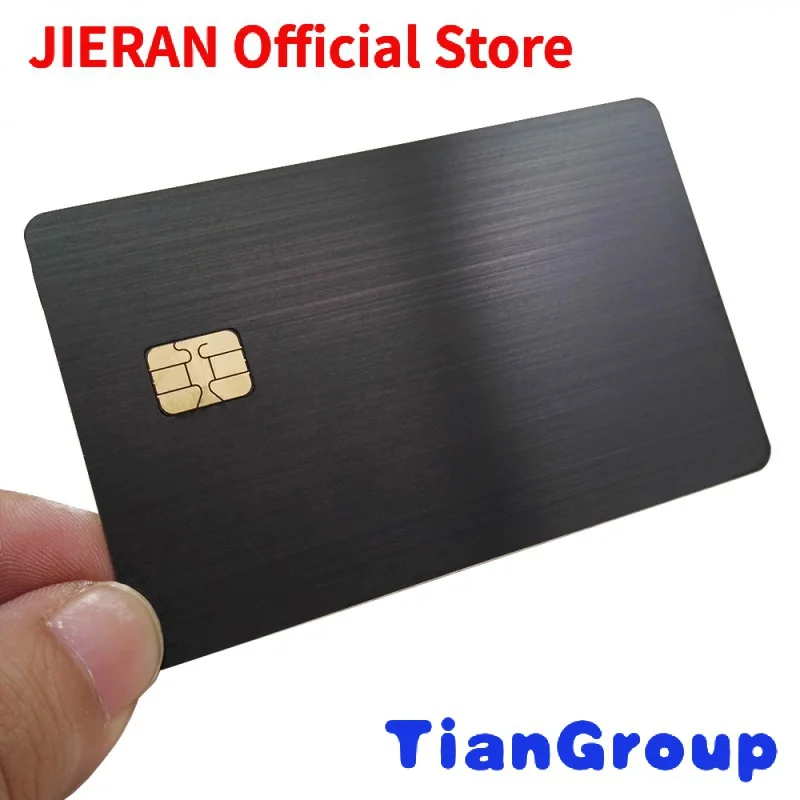 

China's professional Card Manufacturers Supply Credit card Size brush blue Metal Bank Credit Card with chip slot