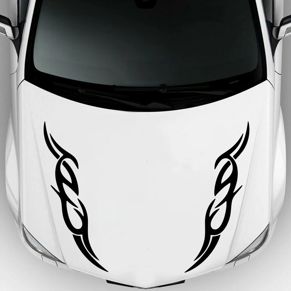 Современная виниловая наклейка с рисунком огня и пламени для автомобиля