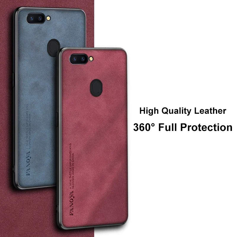 Роскошная задняя крышка из искусственной кожи для OPPO R11 R11S R9 R9S F1 Plus Матовая