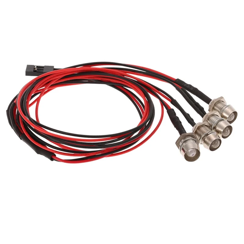 

Комплект из 4 светодиодный ных ламп, 2 белых, 2 красных для 1/10 1/8 Traxxas HSP Redcat RC4WD Tamiya Axial SCX10 D90 HPI Радиоуправляемый автомобиль