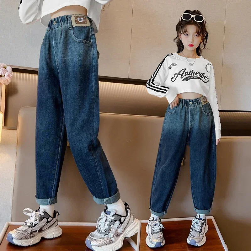 Джинсы Harlan Для Девочек Мультяшная Наклейка