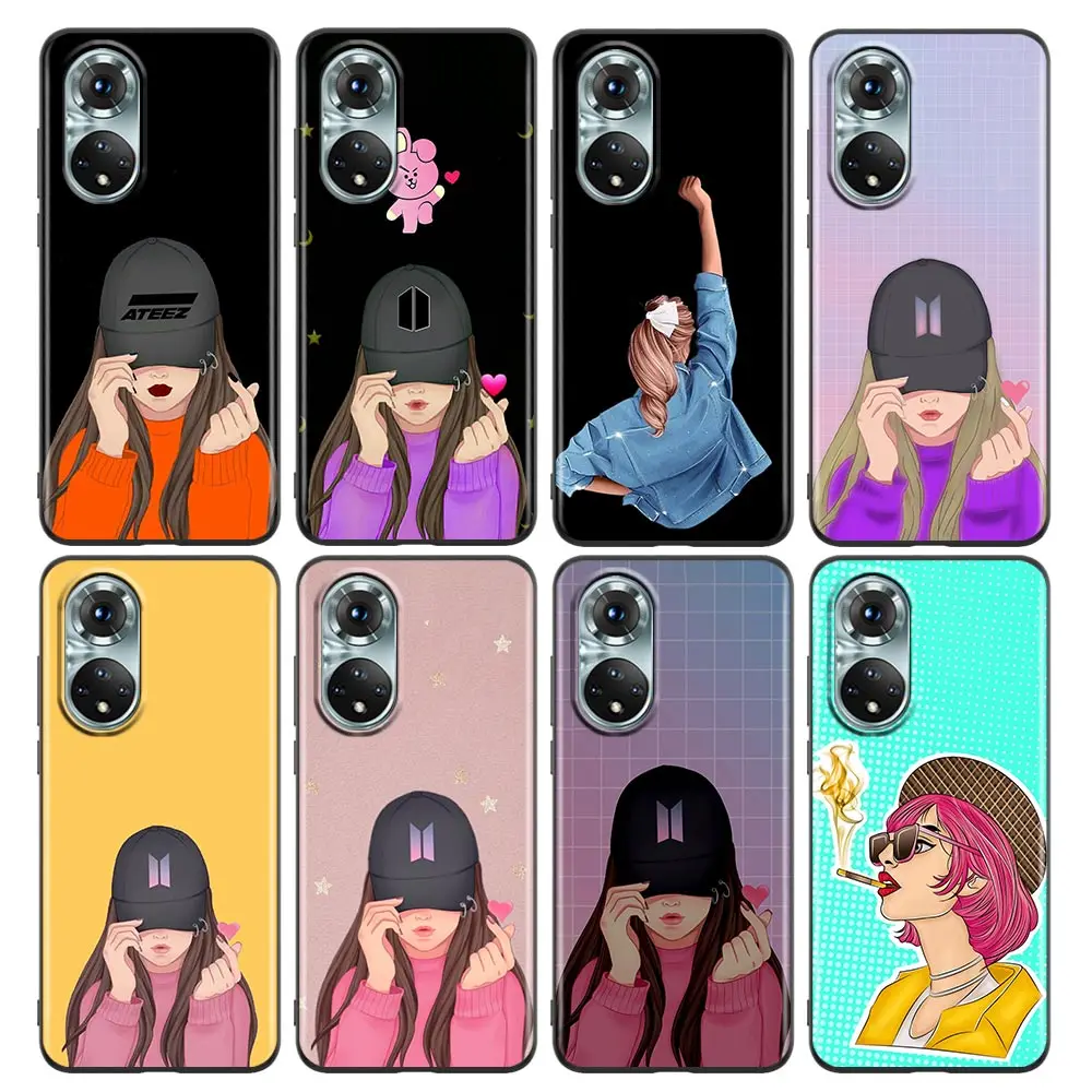 

Pretty Sexy Girly Phone Case for Honor X8 60 8X 9X 50 30i 21i 20 9A Play Nova 8i 9 SE Y60 Magic4 Pro Lite Silicone Case