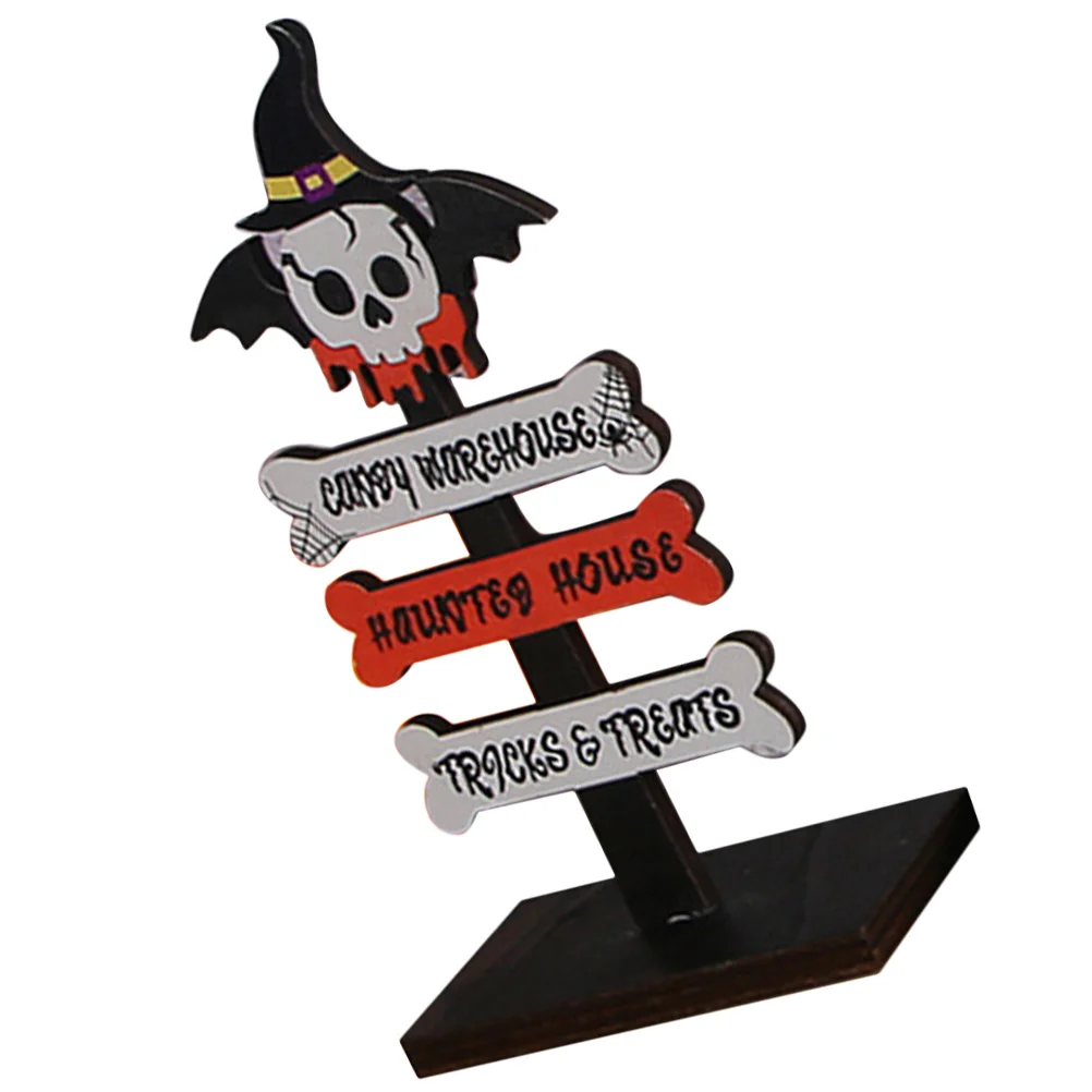 

Halloween Table Decoration Wooden Plaque Table Craft Halloween Party Table Ornament