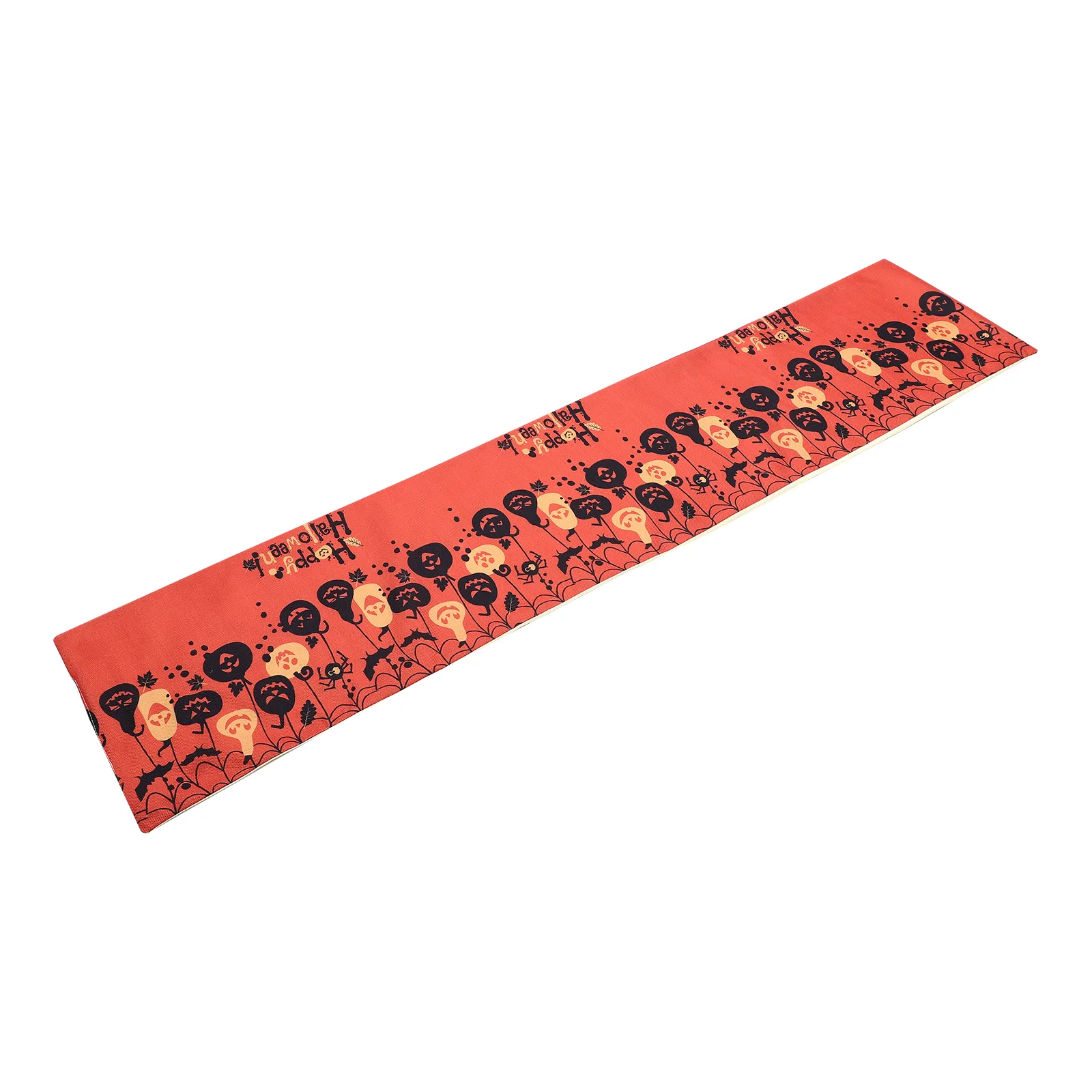 

Table Runner Tablecloth Cover Runners Pumpkin Kitchen Dining Topper Web Spider Decorations Fireplace Rustic Linens Happy Cloth