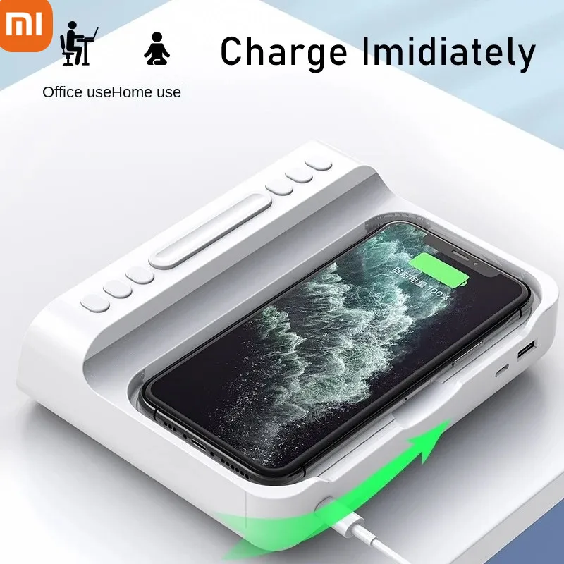 

Беспроводное зарядное устройство 6 в 1 для IPhone, Samsung Galaxy S22/S21 15 Вт Qi, станция быстрой зарядки, зарядные устройства со светодиодным будильником,...