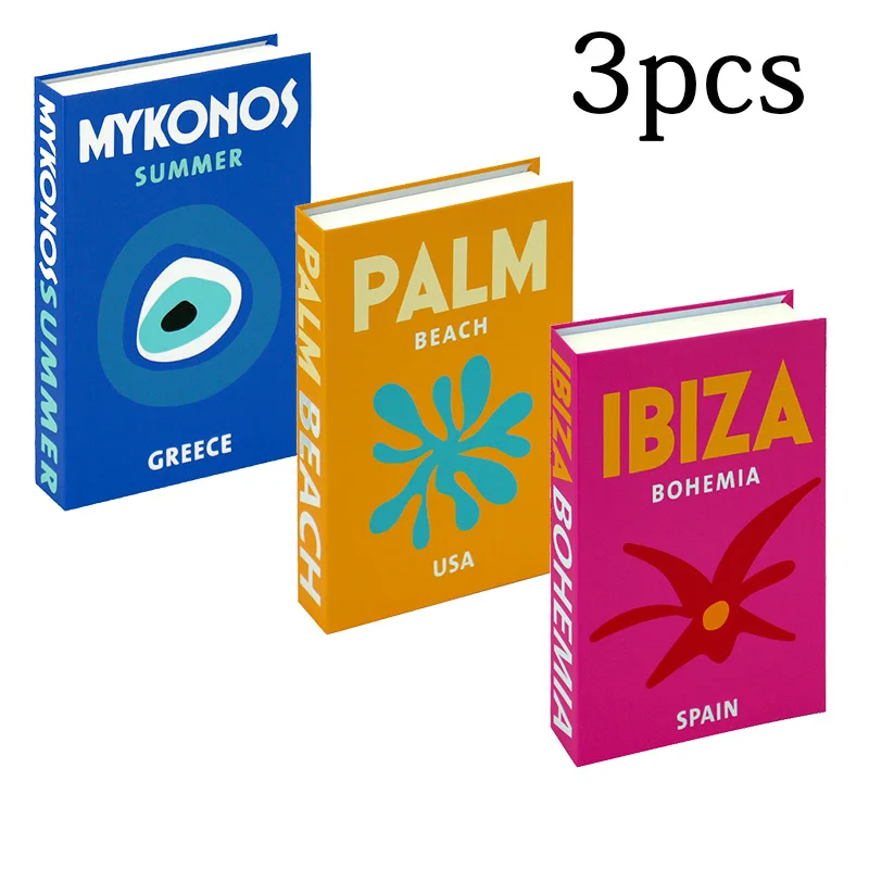 

3pcs Fashion Simple Simulation Decor Book Model Fake Book Props Books Home Decor Room Office Living Room Decoration Ornament