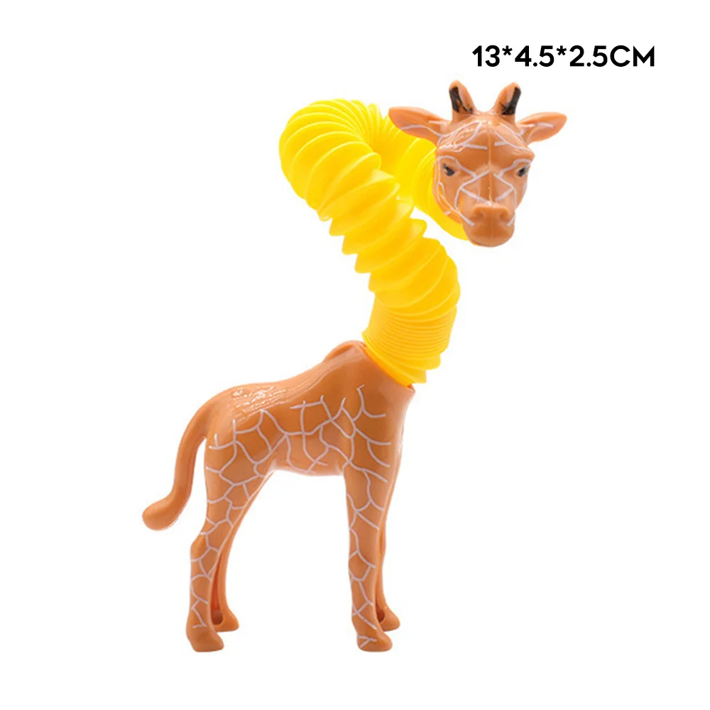 

Popping Tube Neck Giraffe with Light for All Ages Fine Motor Skills Fidget Toy for Kids and Grown-ups Educational Toy JAN88