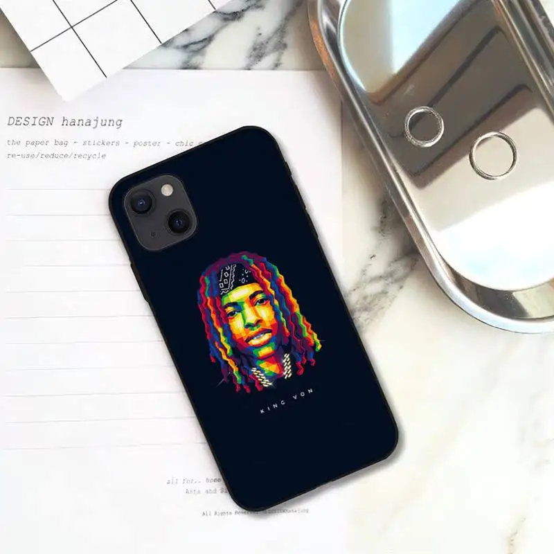 Чехол Rapper K-King Von для телефона iPhone 11 12 Mini 13 Pro XS Max X 8 7 6s Plus 5 SE XR |