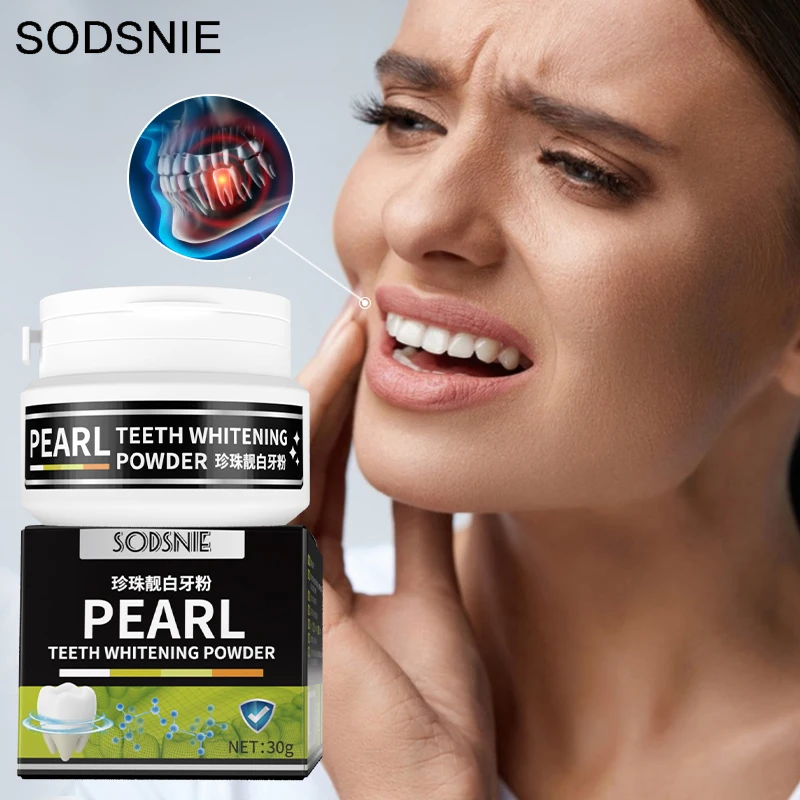 

Pearl Teeth Whitening Powder Deep Cleaning Remove Bad Breath Tartar Tooth Stains Fresh Breath Repair Protects Gums Oral Care 30g