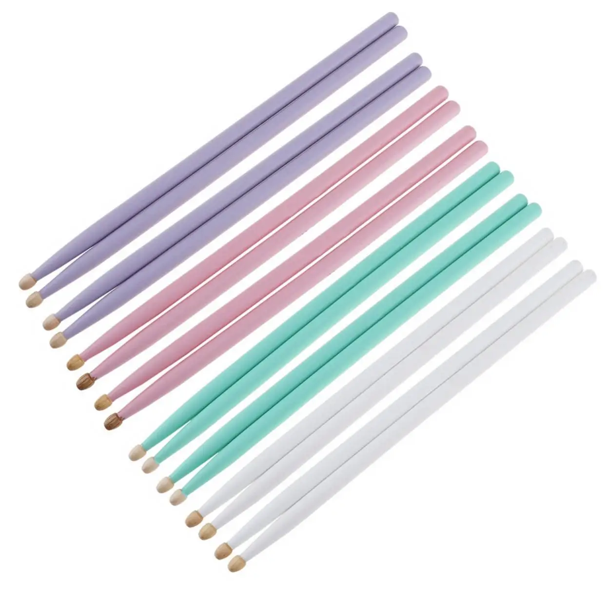 

2 Pairs 5A Drumsticks Colorful Maple Wood Tip Drum Sticks For Beginners Percussion Instrument Parts Accessories Band Drumsticks