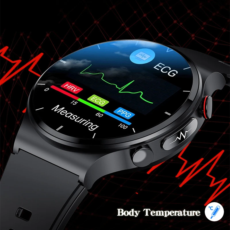

For Samsung Xiaomi Huawei ECG+PPG Smart Watch Men Blood Pressure Heart Rate Watches IP68 Waterproof Fitness Tracker Smartwatch
