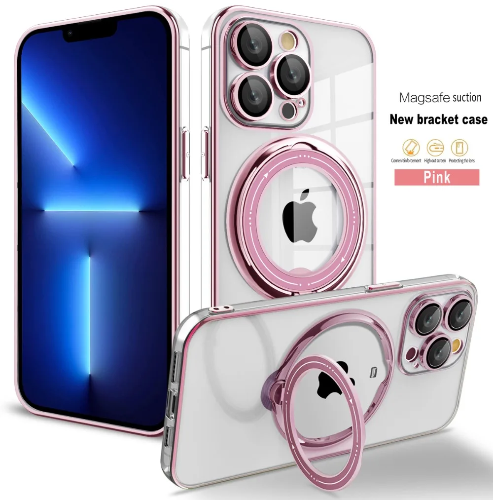 Магнитное кольцо с покрытием для iPhone16 15 14Pro Max 13 12 11 XR XS X 7 8 Plus Magsafe чехол