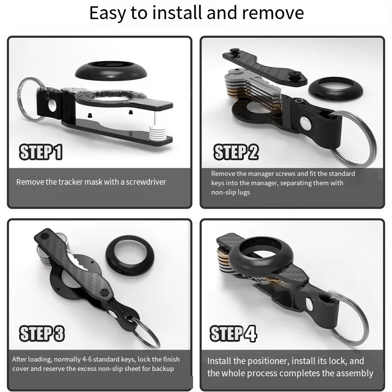 Органайзер для ключей мужчин-компактный металлический держатель