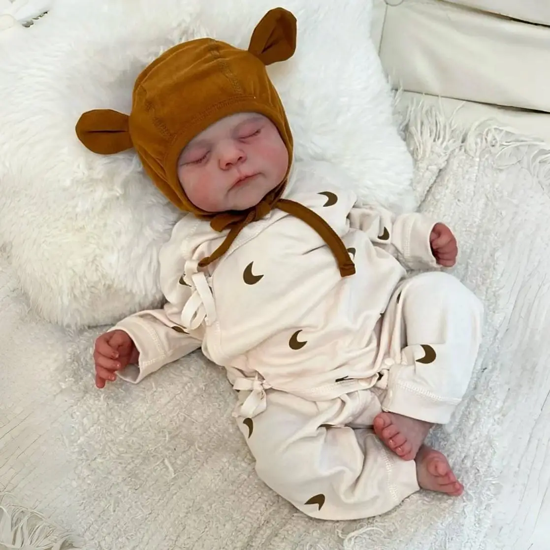 Куклы Эрик Реборн Ручной Работы 18-20 Дюймов Реалистичные Спальные Мягкие На Ощупь