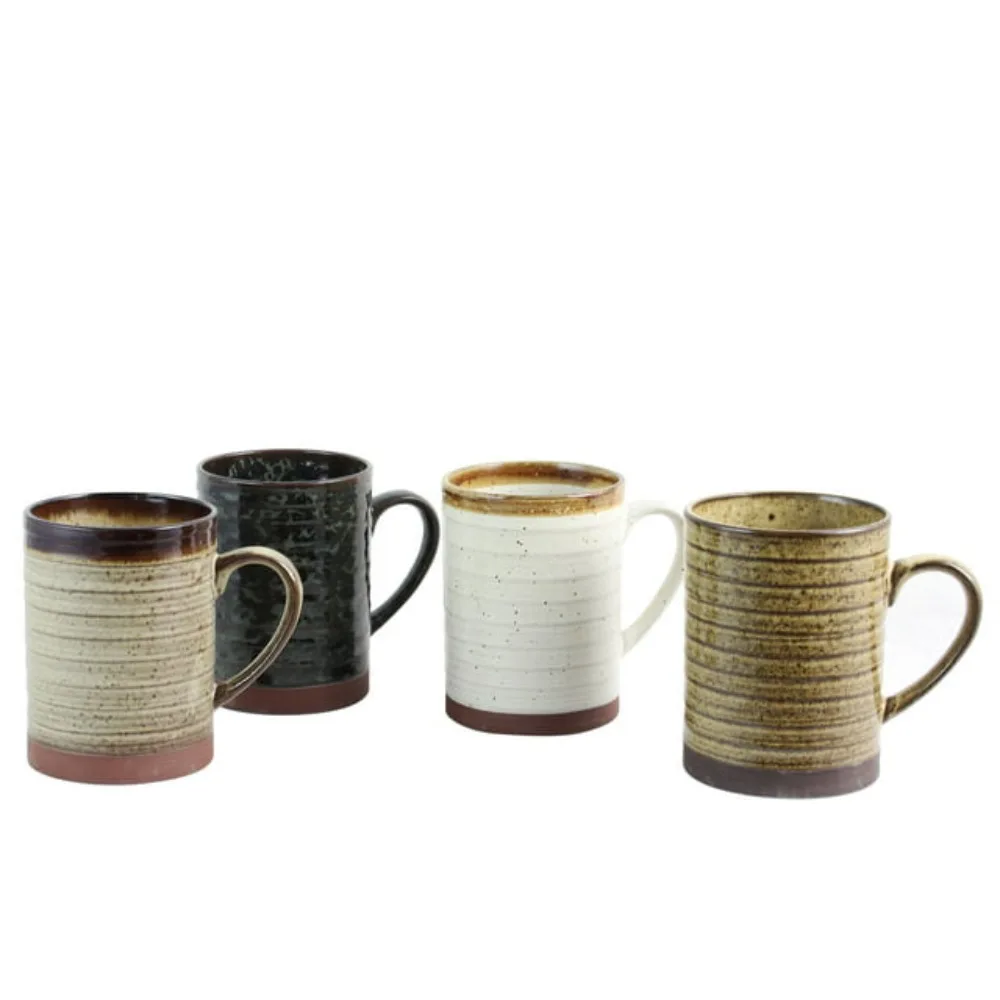

Coffee Cups 4 Piece 18.5 Oz. Mug Set in Assorted Colors Free Shipping Coffeeware Kitchen Dining Bar Home Garden