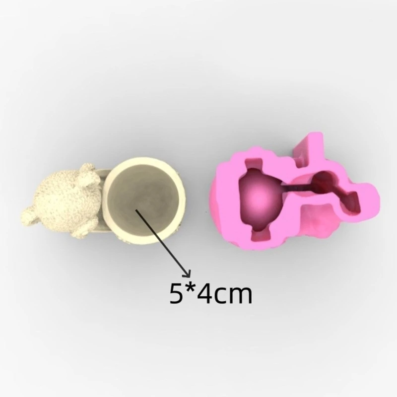 Силиконовая форма для цветочных горшков медведь сочный кашпо цементной глины