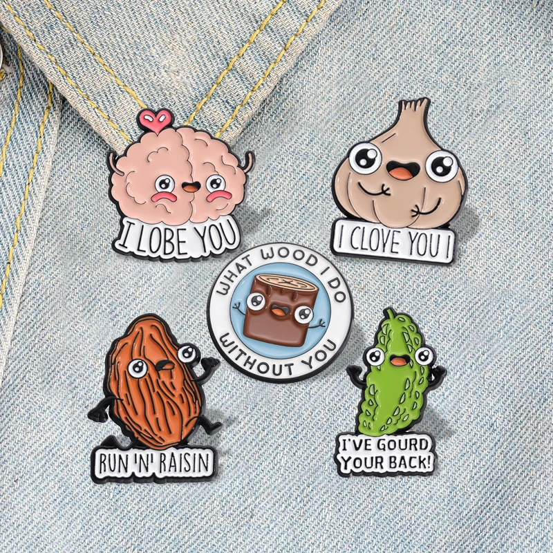 Эмалированные булавки Run N с изюмом на заказ я собираюсь чтобы меня есть назад