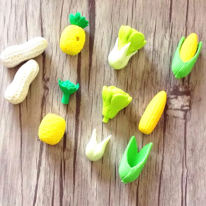 

Новинка, резинка для овощей, капусты, ананаса, кукурузы, арахиса, ластик, школьные и офисные принадлежности для стирания, детские подарки, бесплатная доставка, 60 шт./лот