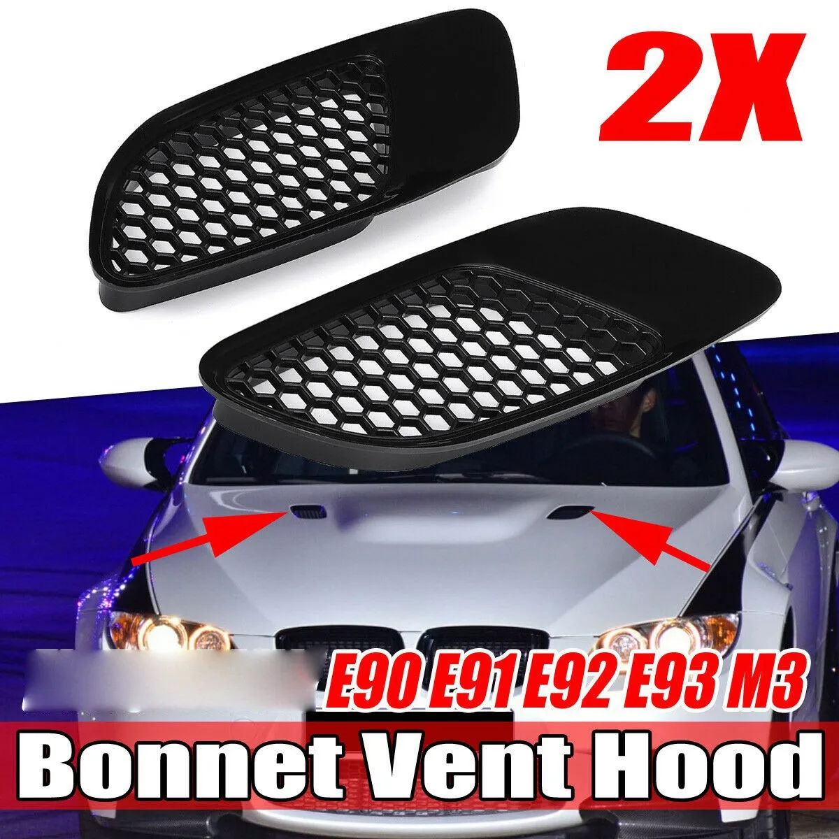 2 шт. автомобильные передние вентиляционные решетки для BMW E90 E91 E92 E93 M3 ABS