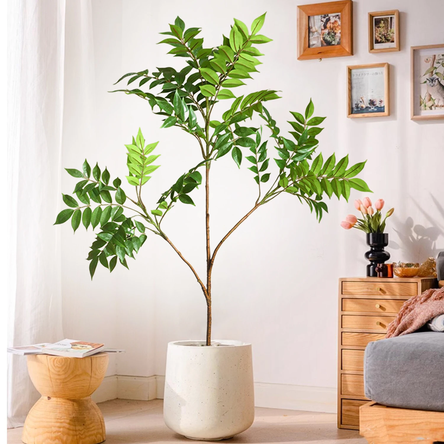 Искусственные ветки фикуса дерева 92-140 см, пластиковая ветка ...
