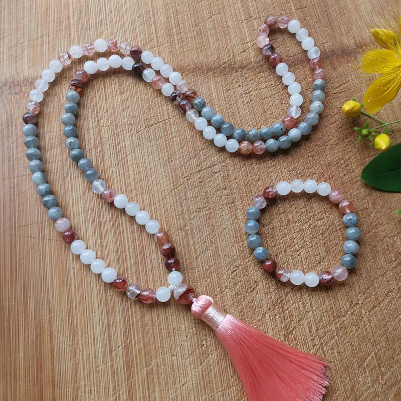 Ювелирные изделия ожерелье из бисера 8 мм Mala для медитации 108 Beads прочные
