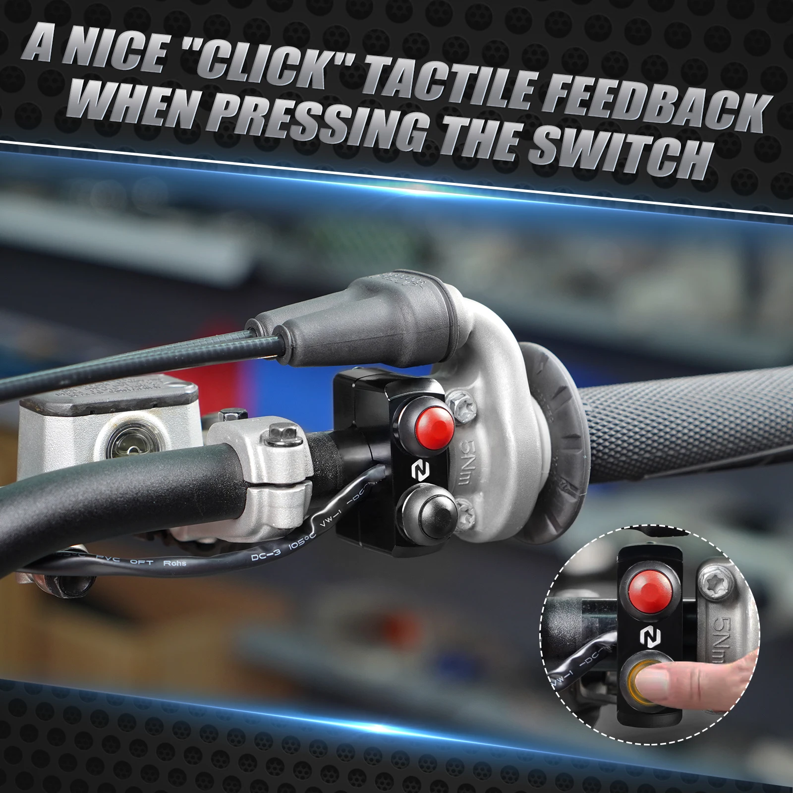 Для KTM EXC 300 2008-2023 Кнопка стоп-переключателя для запуска и разбивания яркости