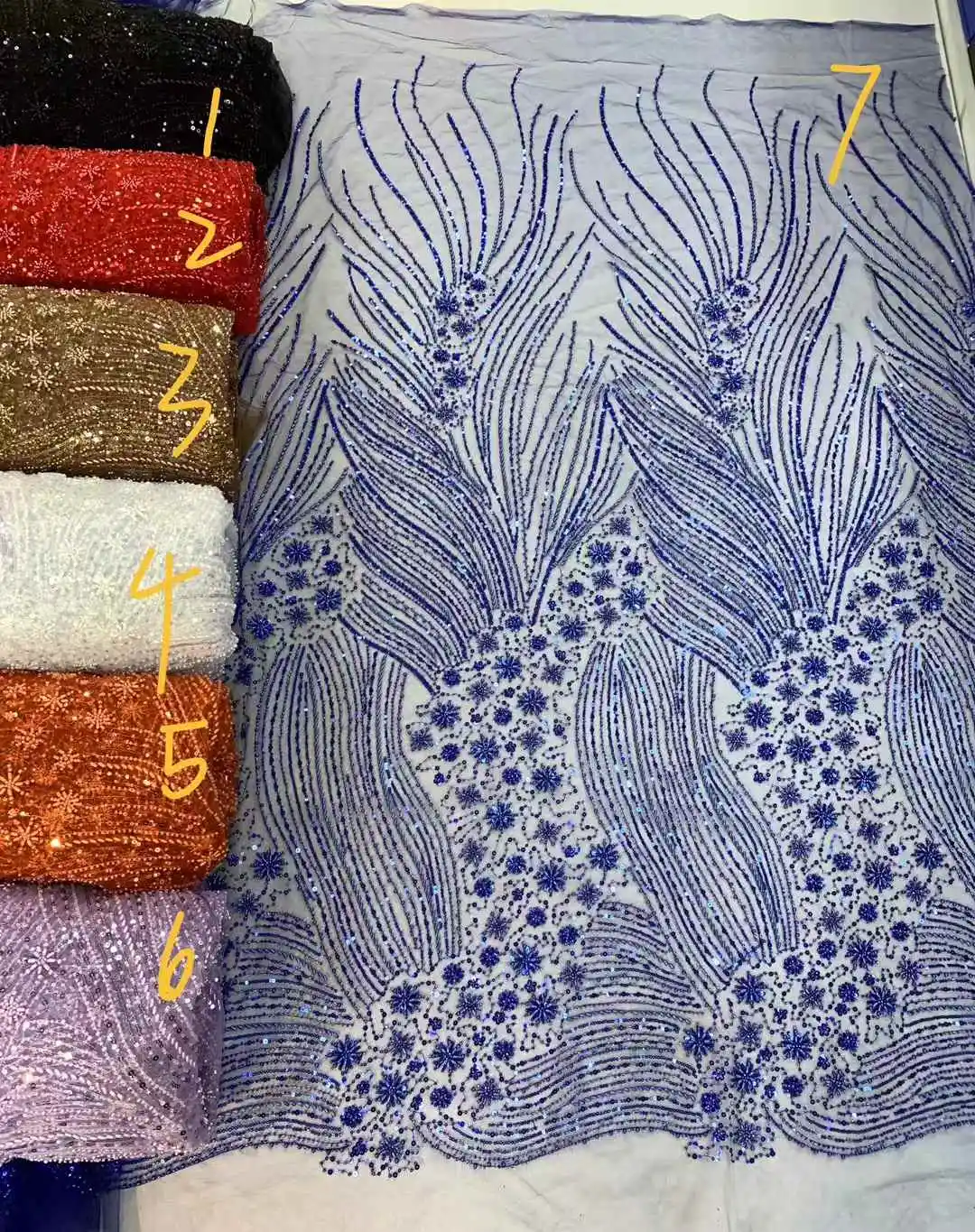 Африканская кружевная ткань с блестками 2021 высокое качество французская