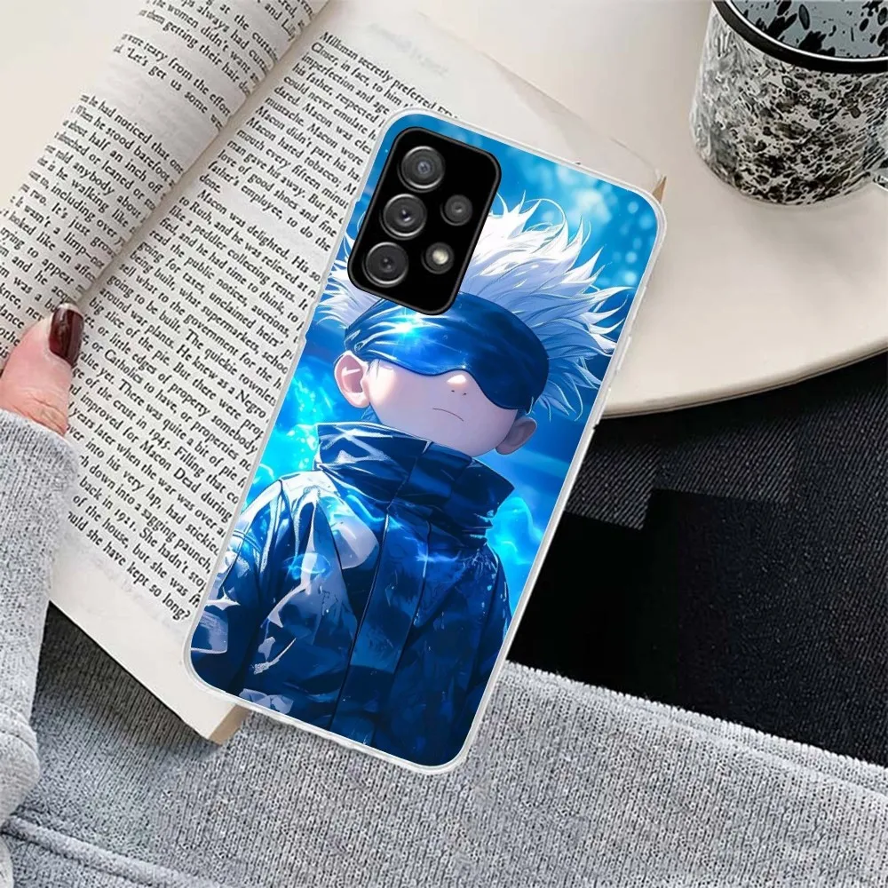 Чехол JJK Gojo для мобильного телефона Samsung Galaxy S23 S22 S21 Plus Ultra A12 A32 A53 прозрачный чехол