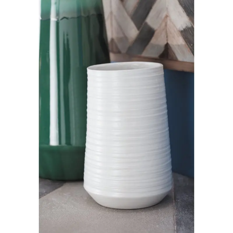 

Ribbed White Porcelain Vase Propagation station Book vase for flower Vase decor home Home decor Room decorations for men Terrari