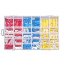 480pcs spade terminal insulated cable connector wire crimp butt ring fork set ring lug roll sleeve