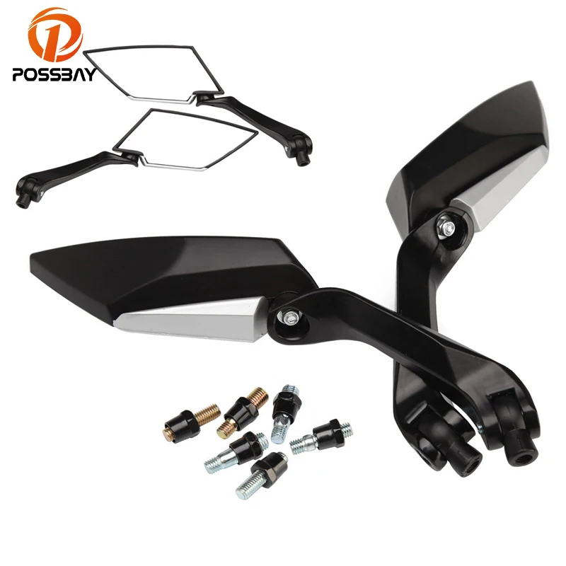 

POSSBAY 360 Degree Mirror Motorcycle Rearview Scooter Parts Motorbike Universal Rear Side Mirrors For Honda Yamaha Suzuki Harley