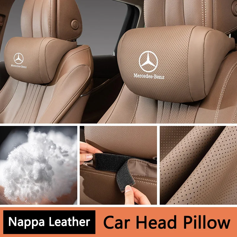 Фото Подушка для шеи в автомобиль из дышащего хлопка Cloud Cotton для Mercedes-Benz A, B, C, E, S-класса, GLC, GLA, GLB, GLE, GLS, W212, W213, W205, W206 №4