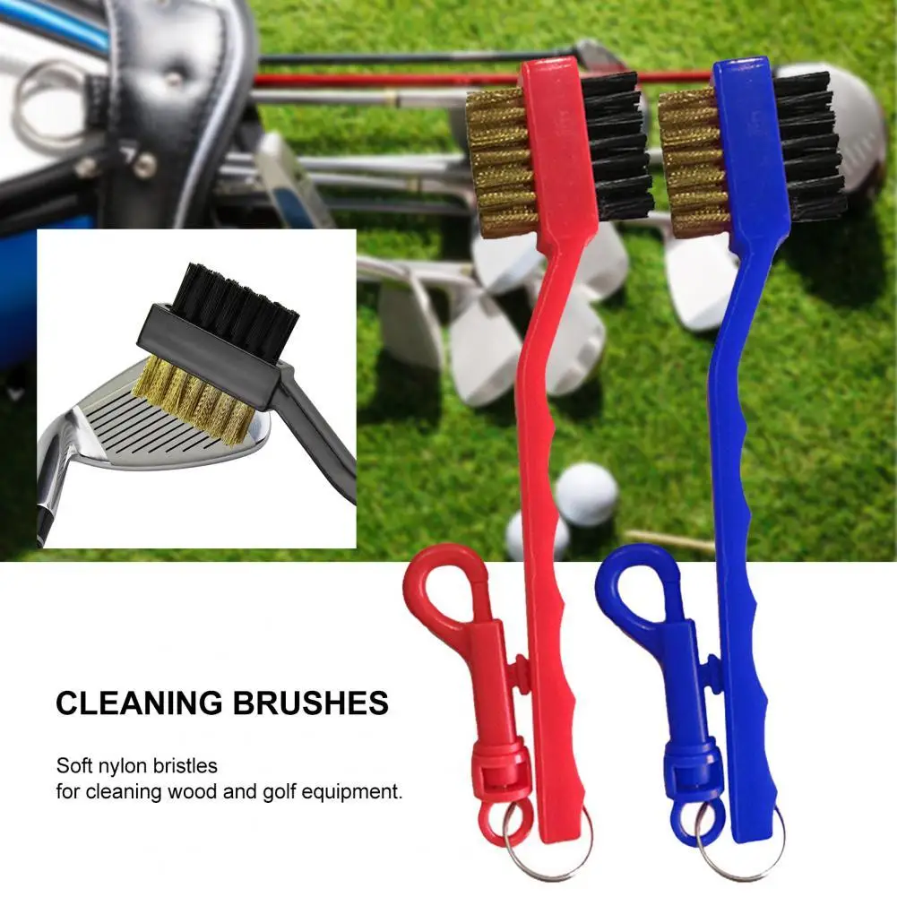 

Golf Cleaning Brush Multi-functional 2 Sided Useful Golf Club Brush Clip Grooves Ball Cleaner Cleaning Kit Tool for Outdoor