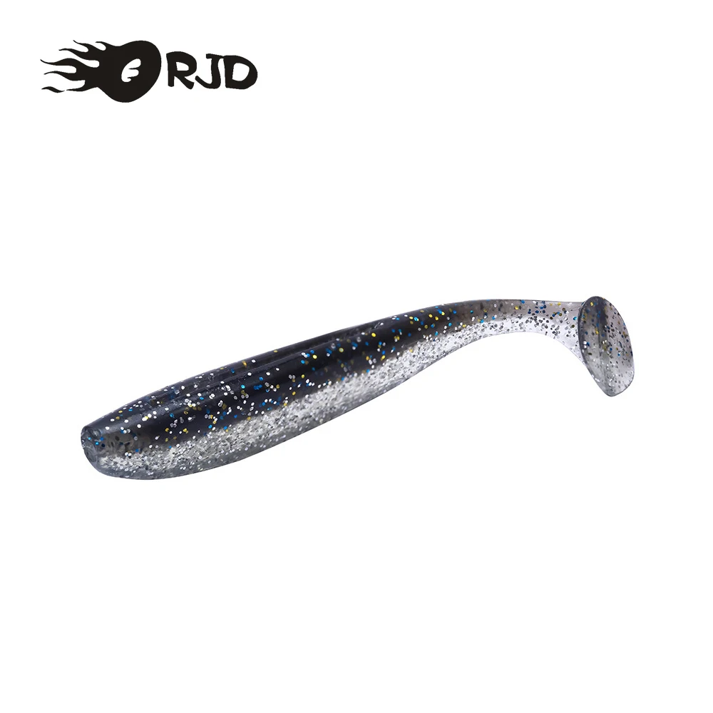 

ORJD Soft Silcon Fishing Lures Multicolor Easy Shinner Artificial Wobblers T Tail Baits Luminous Fishing Track Accessories