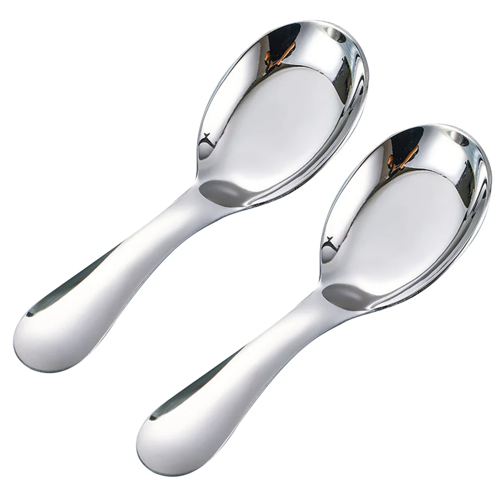 

Household Soup Scoops Stainless Steel Kids Spoon Decor Home Serving Spoons Large