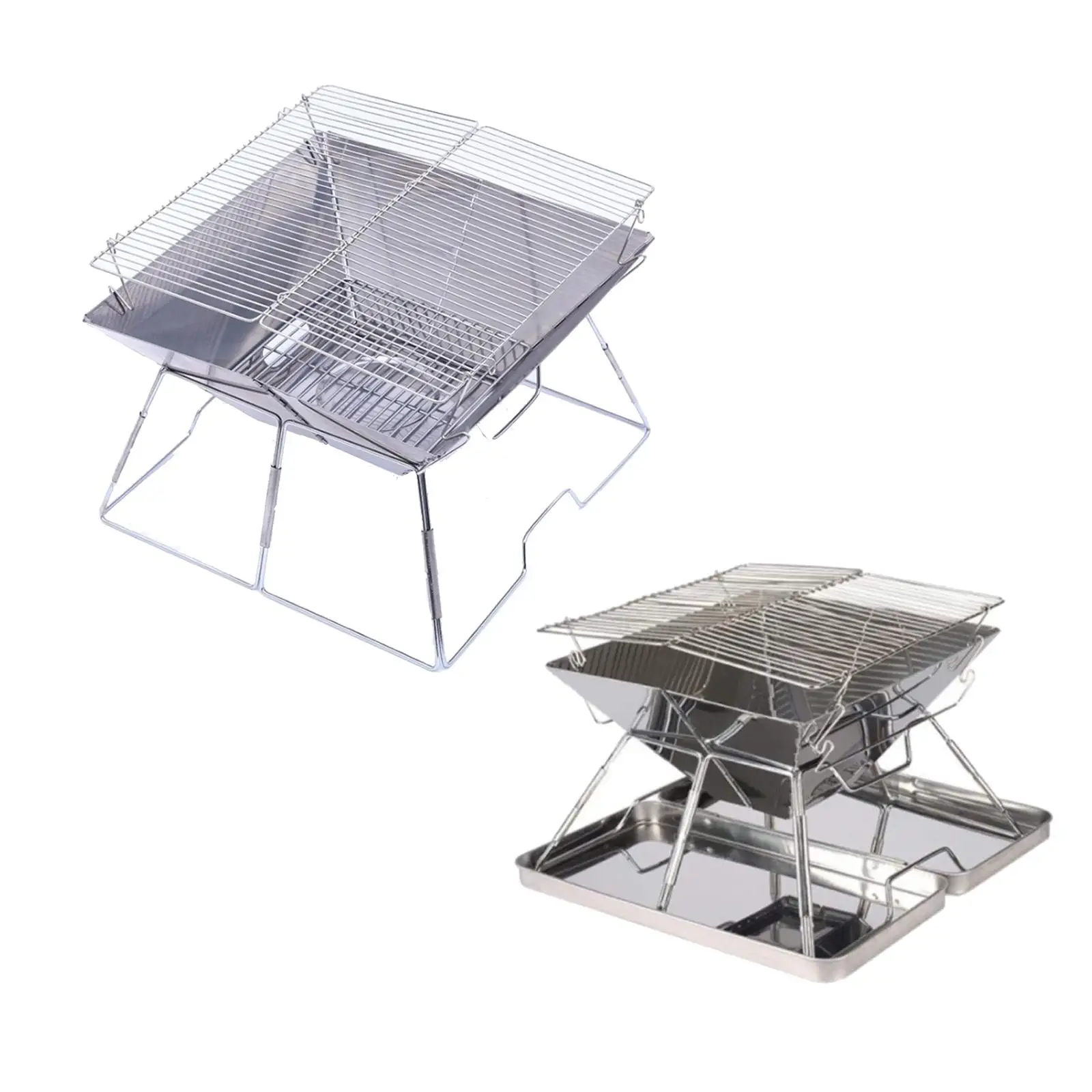 

Camping Charcoal Grill with Grill Mesh Stove with Carrying Bag Durable Foldable BBQ Grill for Beach Outdoor Picnic Party