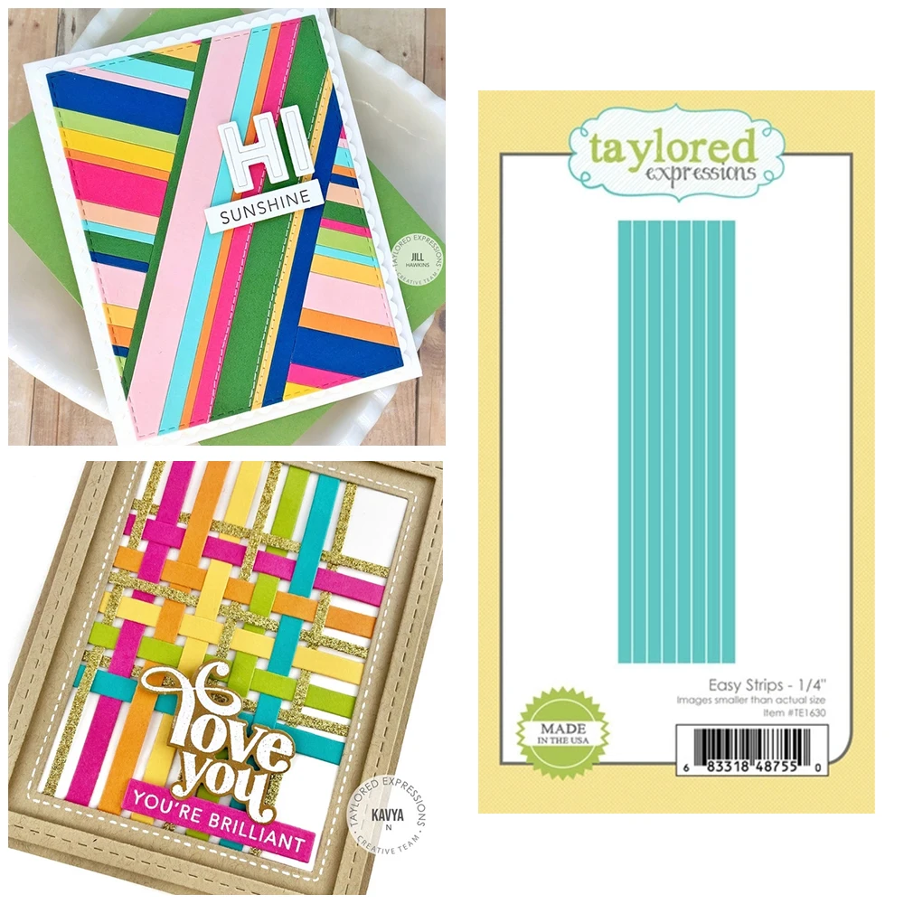 

New Arrival Striped Rectangle Cutting Dies No Stamps For Diy Dies Scrapbooking Paper Card Embossing Decoration Craft Die Cuts