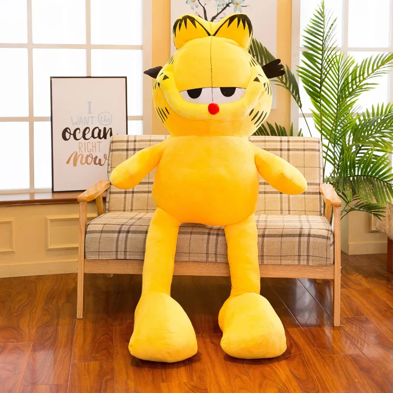 40Cm The Garfield Show Animation Plush Doll Elastic Force Soft Stuffed Baby Appease Accompany Toys Decorate Children's Day Gift