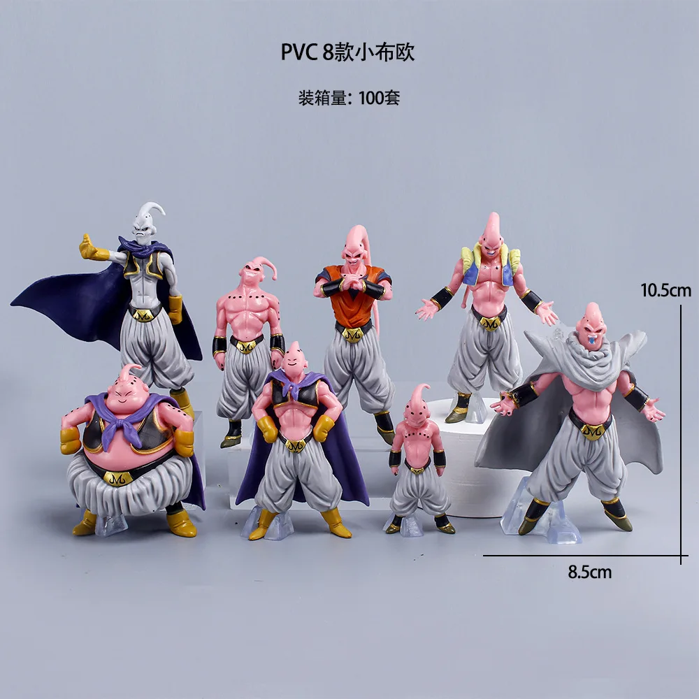 

Hot 8pcs/Set Dragon Ball Z Anime Figure Majin Buu Fat Buu PVC Action Figures Collection Model Toys For Children Adult Gifts