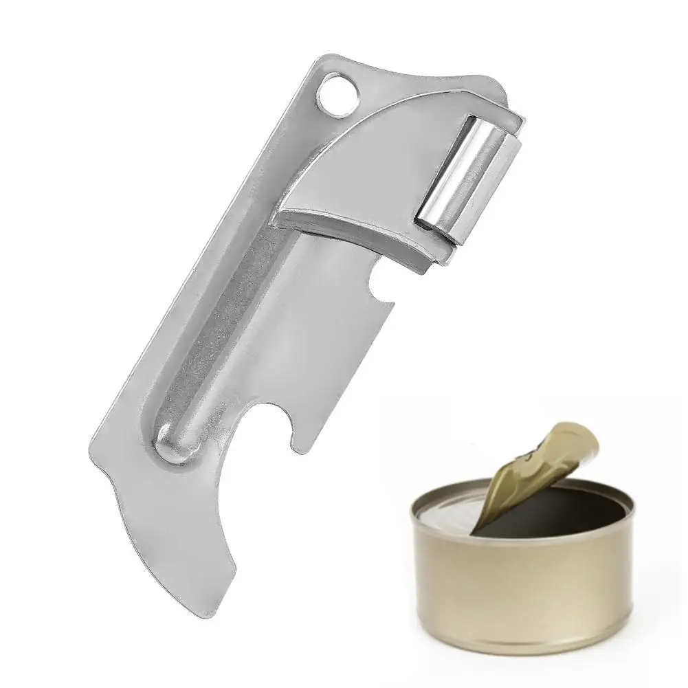 

Портативная Открывалка Для Банок Из Нержавеющей Стали, Эргономичная, Безопасная, С Боковым Резом